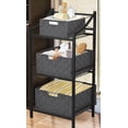 thumbnail image 4 of 7 Piece Set Decorative & Durable Woven Fabric Storage Baskets, Shelf & Closet Organization - Gray, 4 of 7