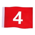 thumbnail image 2 of Bandera de golf estándar, accesorio de golf, bandera grande numerada para putting green, roja, para club de campo, césped, campo de práctica, patio 4, 2 of 8