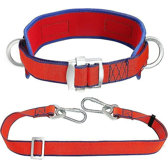 Safety Belt With Adjustable Lanyard And Updated Waist Pad - Tree Climbing Belt Harness - Safety Lanyard Fall Protection- Fall Arrest Kite Climbing Lan