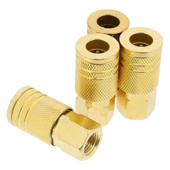 HOMEMAXS 4pcs NPT Female Air Hose Quick Connect Adapters 1/4 Threaded Air Coupler Air Compressor Fittings for Industrial Pneumatic Tools