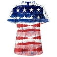 thumbnail image 5 of fartey Women 4th of July Tshirts Lace Trim Short Sleeve Crewneck Tops Tunic Fit American Flag Print Casual Patriotic Gift Shirts, 5 of 5