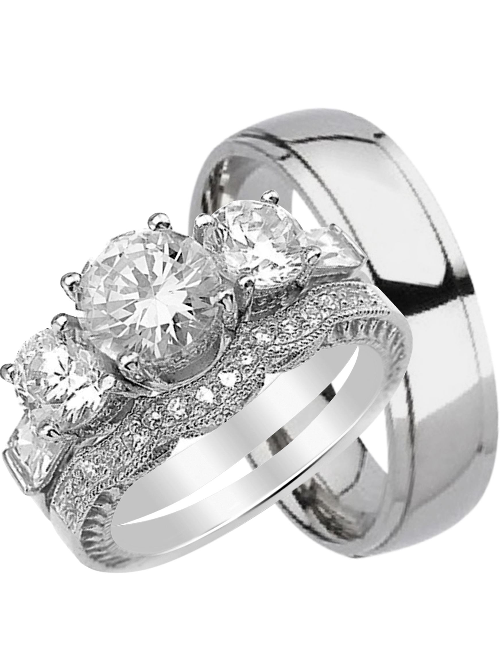 His and hers trio wedding ring set newegg laptop deals