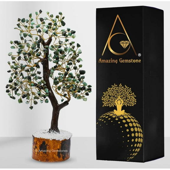 Emerald Crystal Tree - Healing Crystal Bonsai Tree Room Decor Office Desk Decor