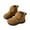 Brown, variant on Brown Kids Artificial Leather Snow Boots With Fleece Lining And Thick Sole, Ideal For Winter Warmth And Play