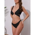 thumbnail image 2 of DARING DIVA Women's Wide Strap O Ring Cut Out Bikini Sets Small Black, 2 of 6