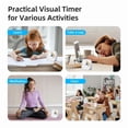 thumbnail image 4 of 4X 60-Minute Visual Timer with Night Light, Countdown Timer,Pomodoro Timer with Rainbow Pattern for Kids White, 4 of 4