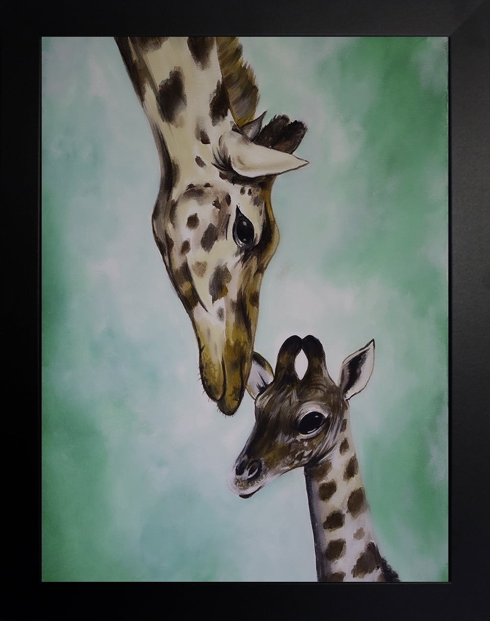 Momma and baby giraffe plaque - munimoro.gob.pe