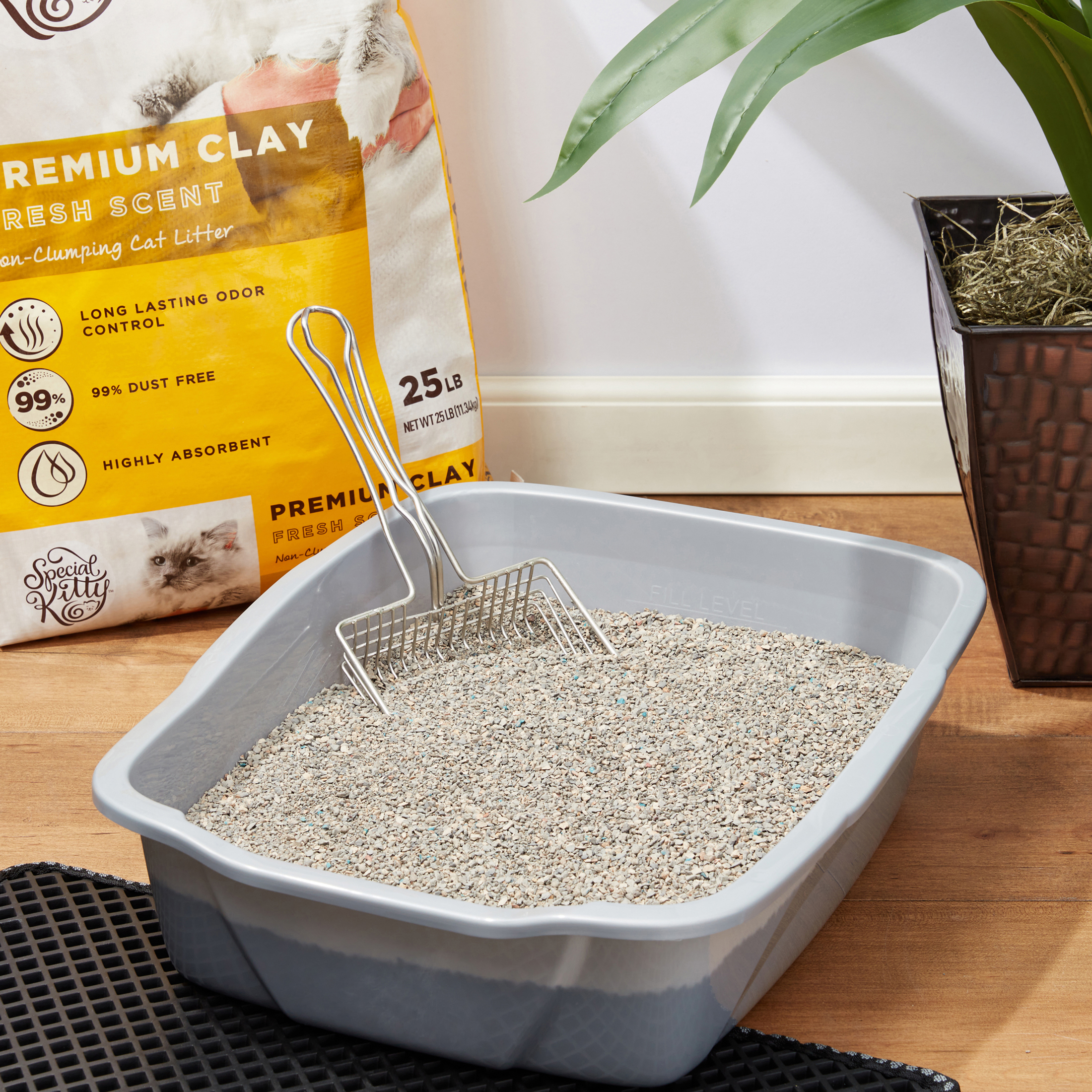 Special Kitty Non-Clumping Clay Cat Litter, Fresh Scent, 25 lb photo 2