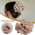 thumbnail image 3 of Korea Simple Hairpin New Large Women Rose Clips Flower Claw Fabric Accessories Jaw Clamps Ribbon, 3 of 7