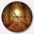 thumbnail image 1 of DesignArt Horloge Murale Grande Route Symétrique Forêt, 1 of 2