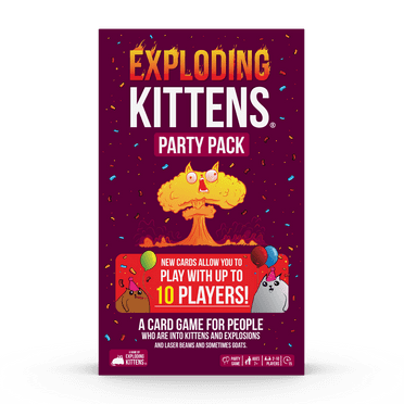 Exploding Kittens Party Pack - 2-10 Players - Ages 7  - 15 Minutes to Play - Ideal for Party, Family Game Night (Walmart Exclusive)