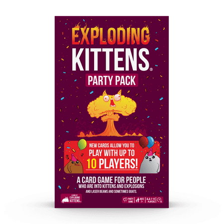 Exploding Kittens Party Pack - 2-10 Players - Ages 7+ - 15 Minutes to Play - Ideal for Party, Family Game Night (Walmart Exclusive)