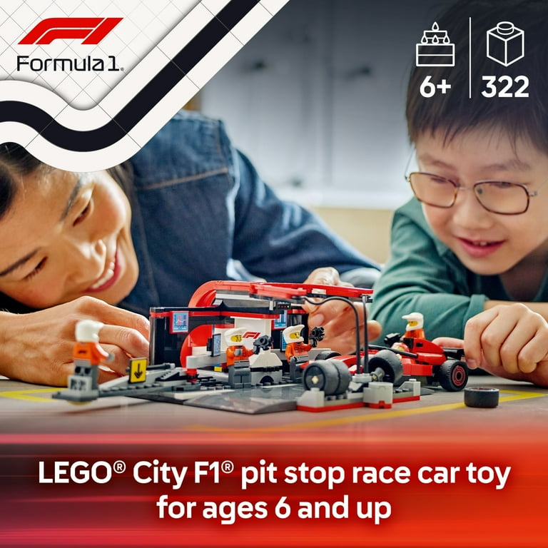 LEGO City F1 Pit Stop & Pit Crew with Ferrari Car Model 60443