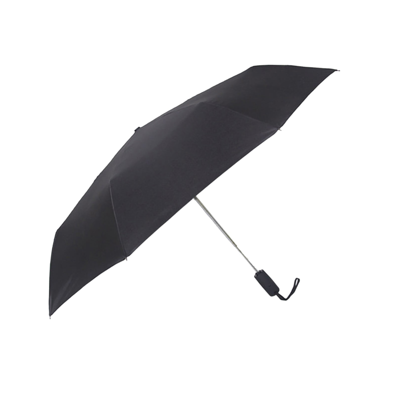 Windproof Heavy Duty Polyester Strong Outdoor Auto Open & Close Black Umbrella 
