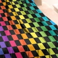 thumbnail image 3 of Rainbow Checkered Pattern Blanket,Comfortable Soft Flannel Throw Blanket,All Season,Warm Lightweight Blankets for Sofa Bed Couch Living Room Chair,30"x40", 3 of 4