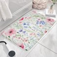 thumbnail image 3 of Pioneer Flower Floral Print Flannel Non Slip Door Rugs,Washable Door Mats Indoor,Decorative Door Mats,Dirt-Resistant and Absorbent Doormat for Entrance,Bedroom,Kitchen,Bathroom,31.5"x17", 3 of 4