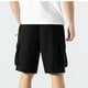 thumbnail image 4 of pstuiky Abreviatura para hombres, Pantalones cortos casuales de moda para hombre, sólidos, con cordón, cintura elástica y múltiples bolsillos Pantalones cortos de golf, 4 of 4