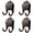 Dark Gray*4, variant on Double Prong Suction Cup Hook, 2 Pack No Drilling Self Adhesive Hooks for Towels, Coats & Robes, Heavy Duty Sticky Hooks for Tea Towel Kitchen Bathroom Shower Smooth Door Wall (White)