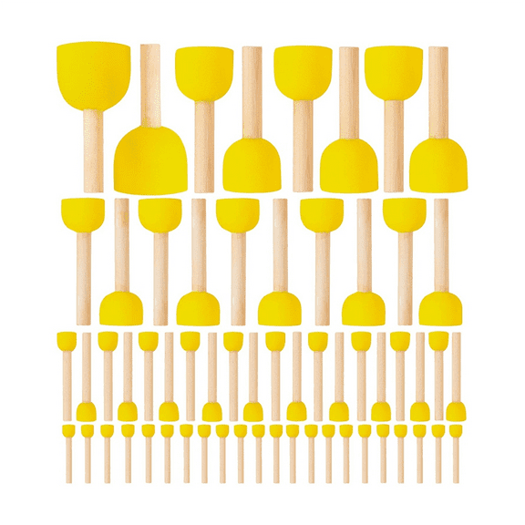 60 Pcs Round Paint Sponges Set, 5 Sizes Sponge Brushes for Painting, Sponge Paint Brushes, for DIY, Crafts and Kids Arts,1 Set * painting sponges