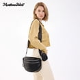 thumbnail image 3 of Montana West Crossbody Bag for Women Large Double Zipper Bum Bag with Adjustable Wide Strap, Black, 3 of 8