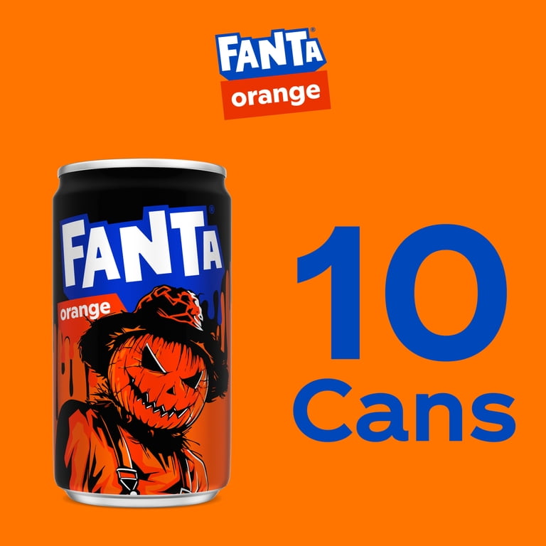 Fanta Orange Soda Mini Cans, 7.5 fl oz, 10 Pack photo 3