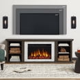 thumbnail image 2 of Real Flame Kenai 72" Slim Electric Fireplace TV Stand in Dark Oak, 2 of 8