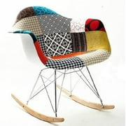 Fine Mod Pattern Rocker Arm Chair