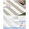 thumbnail image 6 of Beige Stripes Beach Towels Oversized Super Absorbent, Simple Beige White Texture Lightweight Bath Towel Quick Dry Sets For Bathroom/Pool/Rv Camping/Beach Play/Gym Room/Picnic 31"x62", 6 of 8