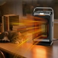 thumbnail image 5 of Hvmvliv Small Heater US Standard Compact Home Desktop Heater, Remote Control & Timer Functionality, 1000W Energy Efficient Heater for Office, Bedroom, Small Spaces Black, 5 of 7
