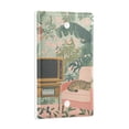 thumbnail image 2 of Yayeee Blank Wall Plate Cover 1-Gang 4.5"x2.7" Home Unused Decorative Outlet, Pink and Green Cat, 2 of 7