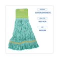 thumbnail image 2 of Ecomop Looped-End Mop Head, Recycled Fibers, Medium Size, Green | Bundle of 10 Each, 2 of 7