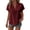 Wine(Womens Shirts), variant on GUACER Womens Short Sleeve Tops Trendy Cotton Linen V Neck Relaxed Fit Casual T Shirts