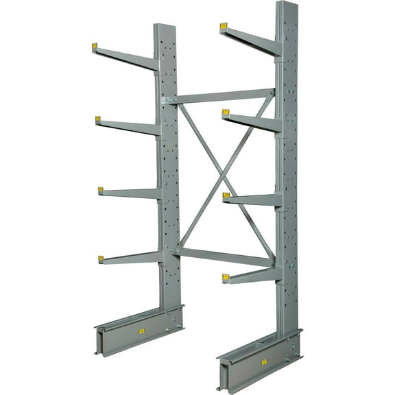 Global Industrial Single Sided Heavy Duty Cantilever Rack Starter, 2" Lip, 48"Wx38"Dx96"H
