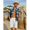 thumbnail image 3 of COOFANDY Hawaiian Shirt for Men Short Sleeve Button Up Shirts Mens Casual Summer Beach Wear, 3 of 6