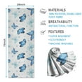 thumbnail image 2 of Blue Butterfly Pattern Hot Yoga Mat Towel Non Slip for Hot Yoga - Quick-Drying Yoga Mat Cover with 4 Corner Pockets with Travel Bag - Hot Yoga Towel Non Slip Grip Moisture Wicking Sweat 70"x26", 2 of 6