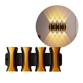 thumbnail image 1 of Arbotante o lámpara de pared con 4 luces dobles, diseño dorado, 1 of 2