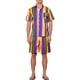 thumbnail image 1 of Conjunto de Camisa Rayada INSPIRE CHIC para Hombre de Mangas Cortas, Camisa y Pantalones Cortos de Playa Hawaiana XL Arcoíris Rosa, 1 of 4