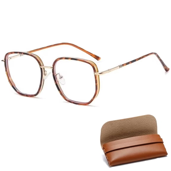 Jimin 1 PC Blue Light Filter Glasses Women Green Pattern Glasses, Light and Stylish,Incl. Glasses box in white,Eye protection for office and leisure