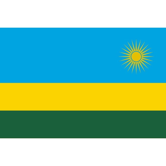 Rwanda Flag Decal Sticker - 6 inches wide