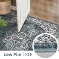 thumbnail image 6 of Garvee 2'x6' Kitchen Runner Rug Vintage Medallion Rug Non-Slip Bedroom Runners Rug for Hallway Laundry Room, Blue, 6 of 8