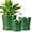Emerald Green, variant on BUYMAX 4",5",6" Dia Planter Set of 3, Modern Style Ceramic Plant Pots with Drainage Hole and Tray for Indoor Outdoor Patio, Cloud Dancer White