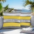 thumbnail image 4 of Coastal Style Outdoor Pillow Covers Pack of 2 Retro Gray Yellow Stripes Wood Texture Waterproof Throw Pillow Covers Decorative Cushion Cases for Patio Garden Tent Balcony Couch 16x16 inch, 4 of 8