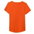 thumbnail image 4 of MIXUE Womens Summer Tops Summer Solid Color Casual Round Neck Short Sleeve Pullover T Shirts Sportwear,Orange,L, 4 of 4