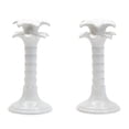 thumbnail image 2 of Two's Company Palm Leaf Set of 2 Taper Candlestick Holders - Ceramic, 2 of 3