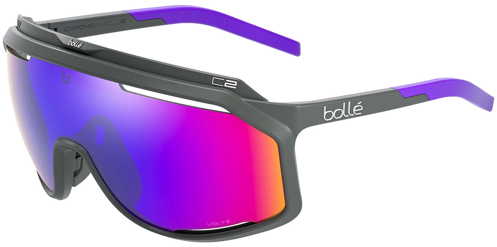 Bolle Icarus Unisex Adult Rimless Sport Shield Sunglasses Grey