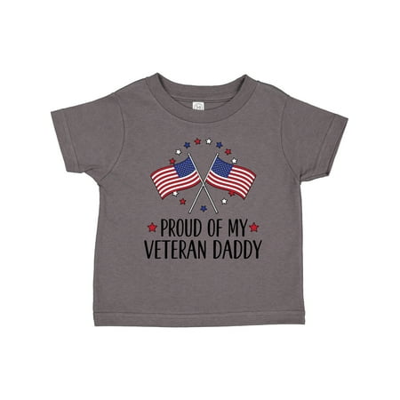 

Inktastic Military Veteran Daddy Proud Son Daughter Gift Toddler Boy or Toddler Girl T-Shirt
