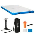 thumbnail image 2 of Outsunny 8' x 5' Water Inflatable Floating Dock, Rafting Platform Island, Large Mat  with Air Pump & Backpack, for Pool, Beach, Ocean, Blue, 2 of 9