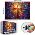 thumbnail image 3 of SXFVHN 500-Piece Adult Wood Jigsaw Puzzle, Stained Glass Cross Scene – Intellectual Challenge, High-Difficulty, Stress-Relieving Family Activity, Home Decoration, Eco-Friendly, 20.5x15in, 3 of 6