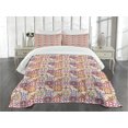 thumbnail image 3 of Ambesonne Moroccan Quilted Bedspread Set 3 Pcs, Italian Inspired Motif, Queen Size, Multicolor, 3 of 5