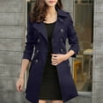 thumbnail image 5 of HTNBO Women's Waterproof Long Trench Coat Double Breasted Length Classic Lapel Belt Coat With Removable Hood, 5 of 5